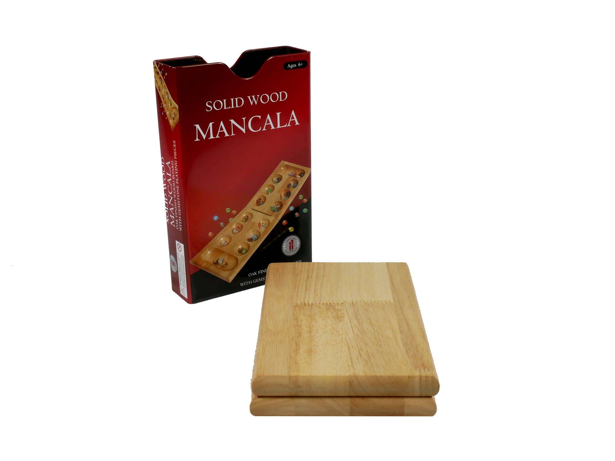 WorldWise Imports - Vente Jeux de société - Mancala - Mancala pliable en bois dans un étui en étain2