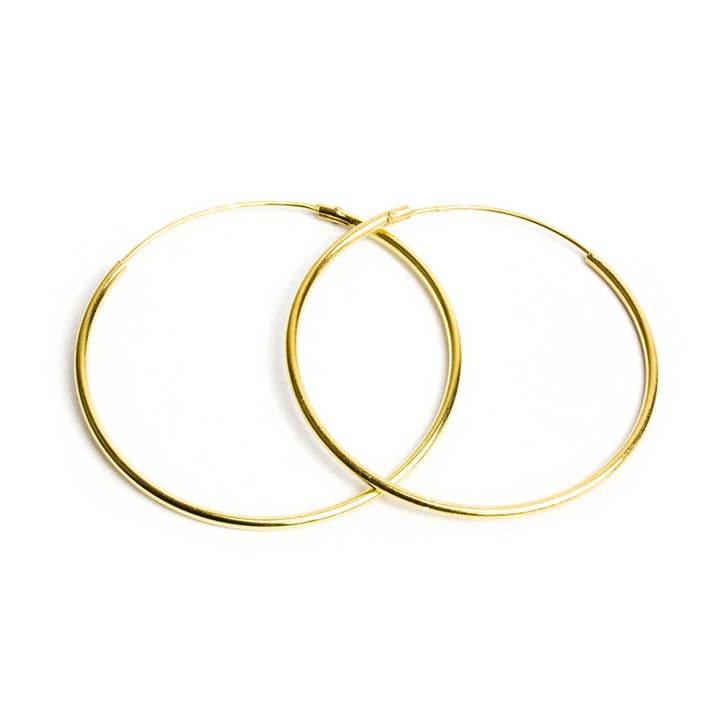 Creole 925 silver gold-plated 35mm for wholesale by Impala