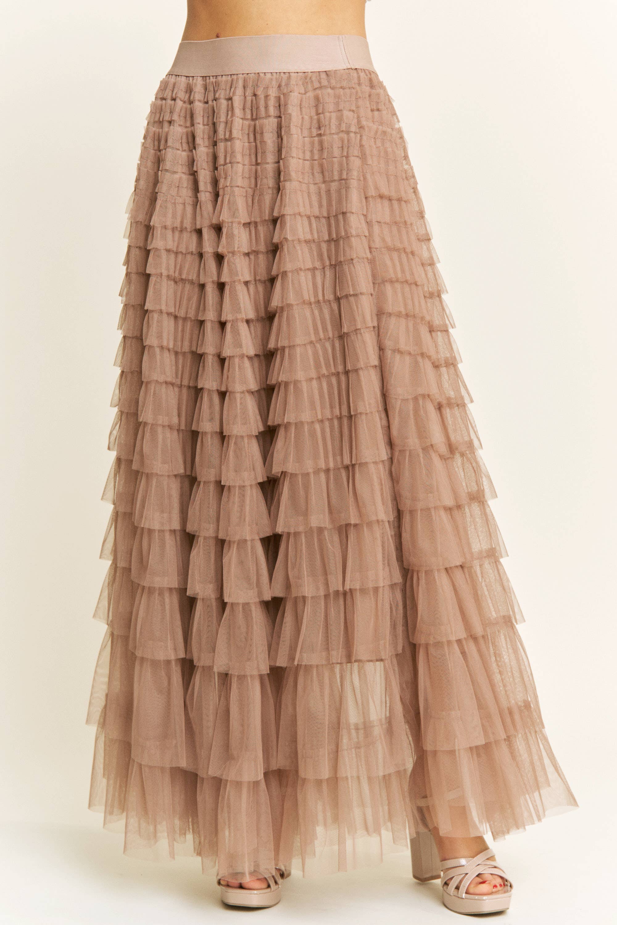 Sweet Generis - Vendita all'ingrosso Gonna - Donna - Gonna lunga a più strati in tulle a rete9