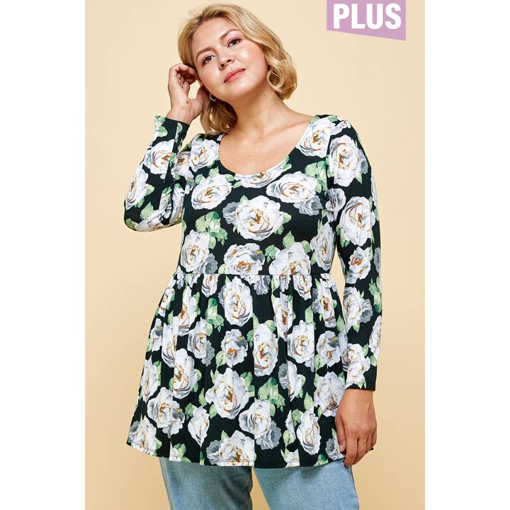 TUNIQUE À MANCHES LONGUES GRANDE TAILLE pour la vente par Winslow Collection