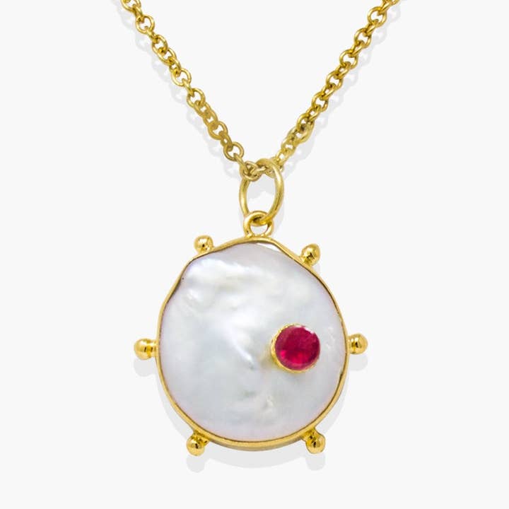 Vintouch Jewels – Großhandel Kette mit Anhänger/Charm – Rebel Rebel Pink Rubin Anhänger Halskette0