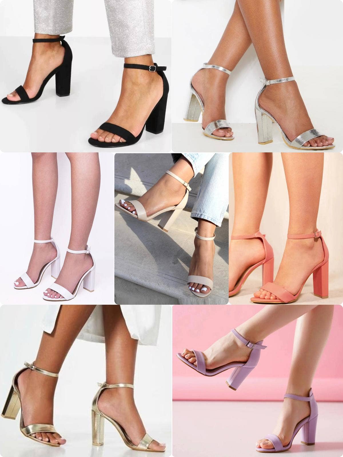 No Doubt Shoes – wholesale High heels – Women’s – Barely There Strappy Block Heels5