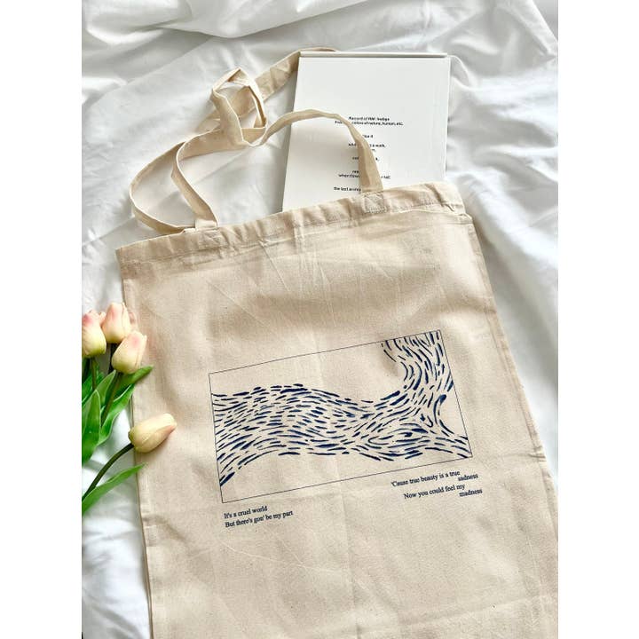 BTS RM 'Yun' Lyrics Inspired Tote Bag for wholesale by RM Design Studio