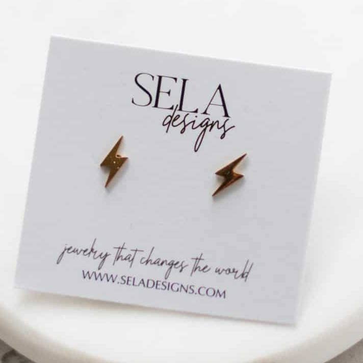 Sela Designs - Wholesale Stud/Post Earrings - Bolt Stud Earrings0