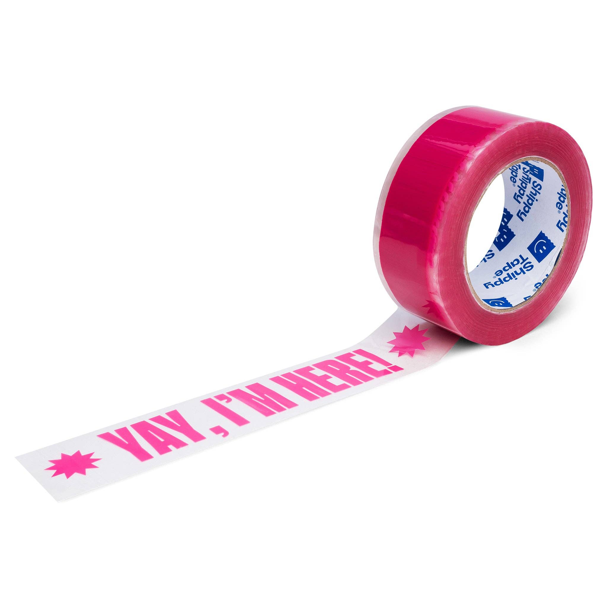 Shippy Tape - Venta al por mayor Papel celofán - ¡Sí, estoy aquí! Cinta de envío: transparente/rosa6