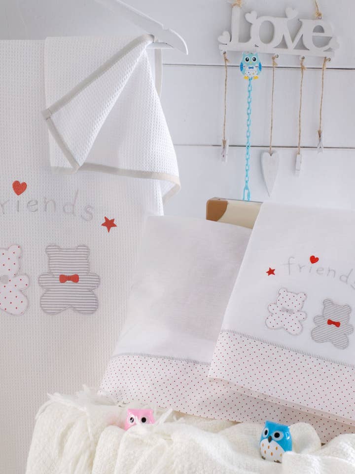 BIP & PIP Λευκό - Kουβέρτα πικέ με κέντημα for wholesale by Home in style