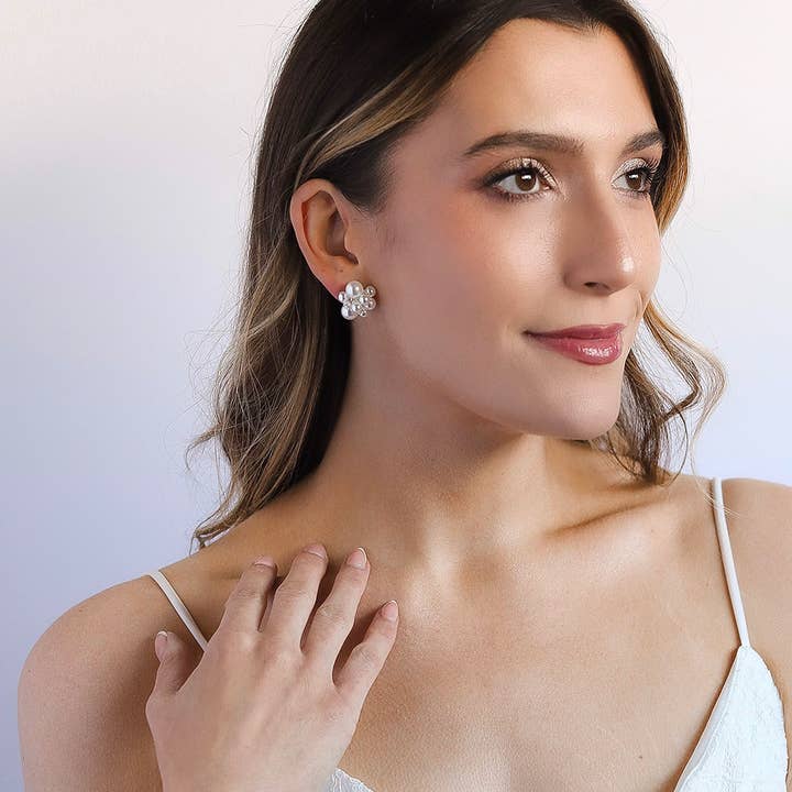 Dareth Colburn Designs - Wholesale Knopjes/oorstekers - Georgina oorbellen met parels1