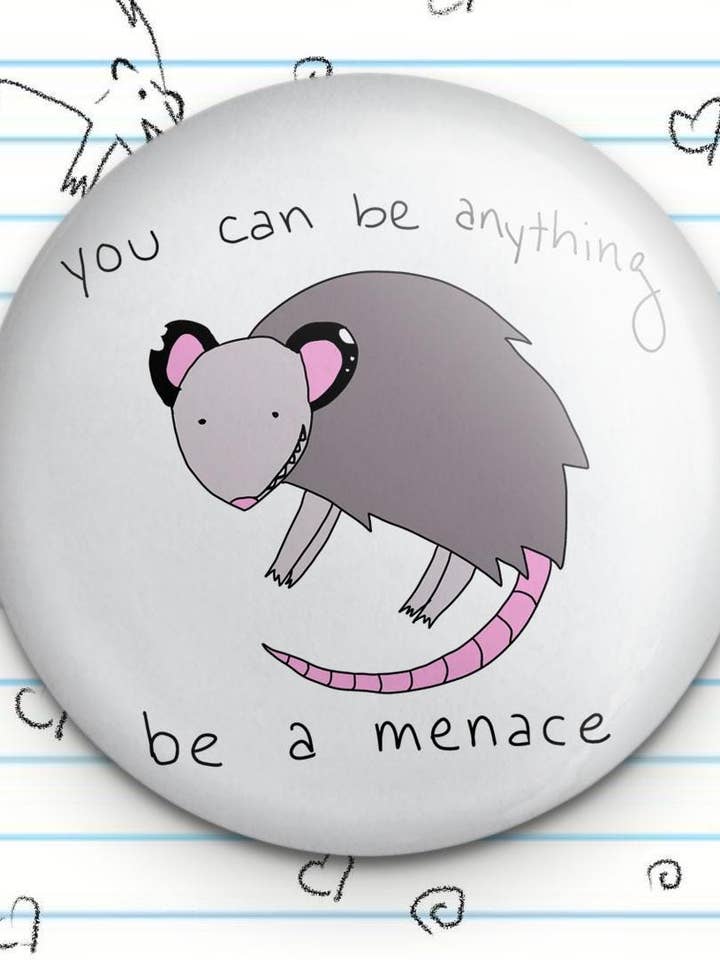 Podes ser qualquer coisa Be Um Gambá de Ameaça Botão 1,25" por atacado de Fautbarb