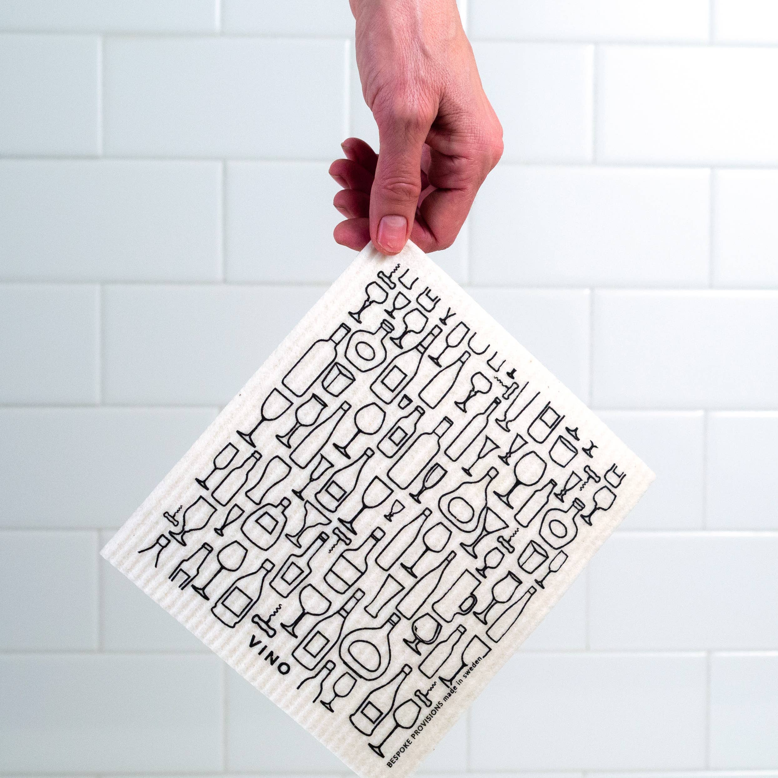 Bespoke Provisions - Wholesale Dishcloth - Vino  Swedish Dishcloth - Reusable Sponge Cloth5