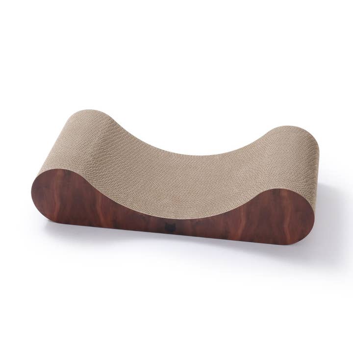 Premium Comfort Curved Cat Lounger (Dark Cherry) for wholesale by MOON-X USA, INC.