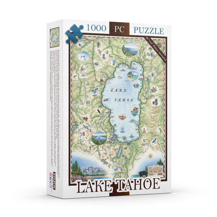 Lake Tahoe Map puzzle - 1000-Pieces for wholesale by XPLORER MAPS