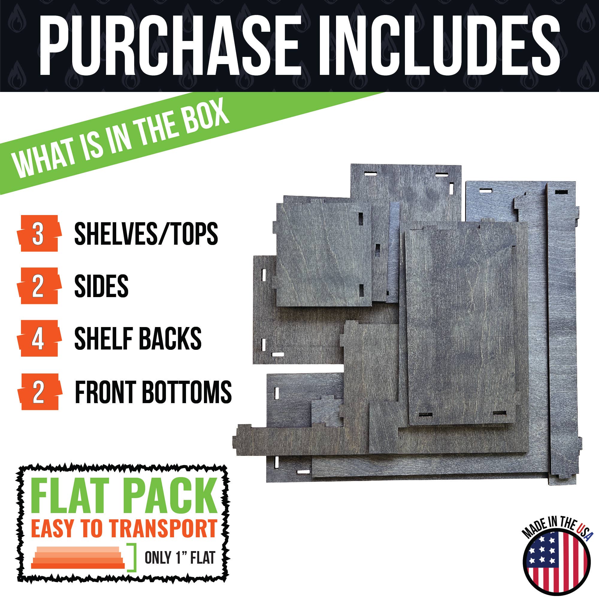 Torched Displays - Wholesale Displaystandaard/case voor retailer - Draagbaar houten displayrek met 3 niveaus voor in de hoek20