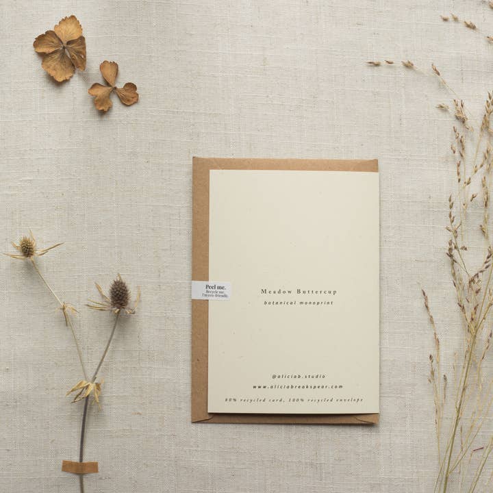 Alicia Breakspear - Wholesale Everyday greeting card - Meadow Buttercup Flower Greeting Card A6 Recycled Card4