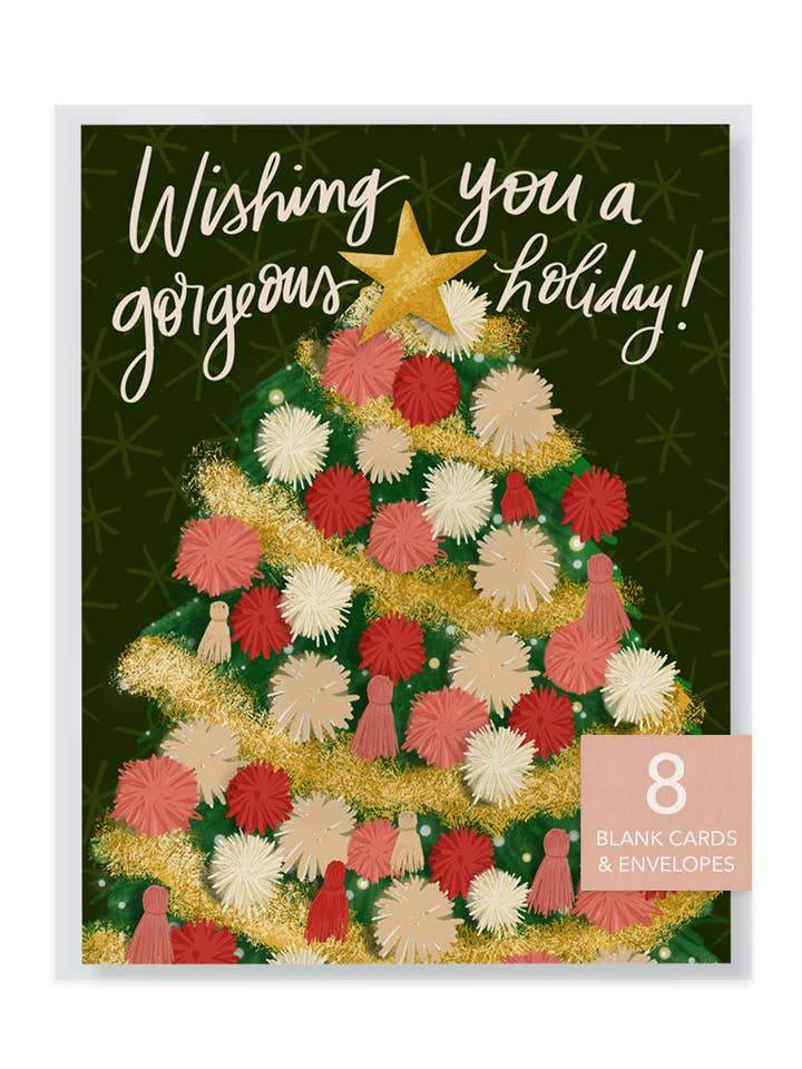 Deslumbrante Cartão de Férias: Conjunto de 8 Boxed por atacado de Announce Divinely