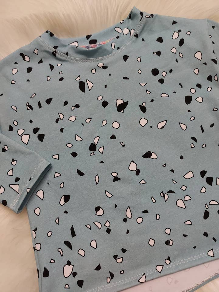 Blue Eggshell Long Sleeve Top for wholesale by Bespoke by Howley