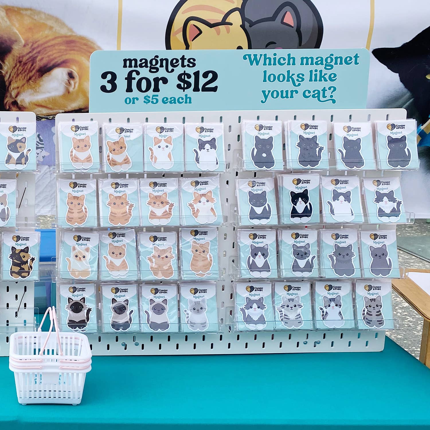 Chester and Pearl - Venta al por mayor Imanes - ¡Se parece a mi gato! Imán con forma de gato siamés Lynx Point3