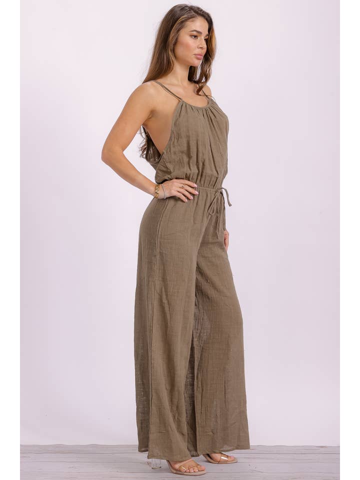H&H Fashion Inc. - Wholesale Jumpsuit - Women's - P563 Wide Leg Linen Jumpsuit7