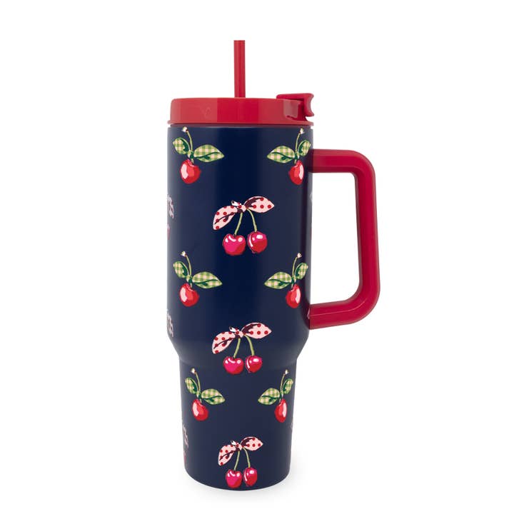 Vera Bradley by Lifeguard Press - Wholesale Insulated Mug/Tumbler - Stainless Steel 40 oz. Tumbler, Cherry Picking1