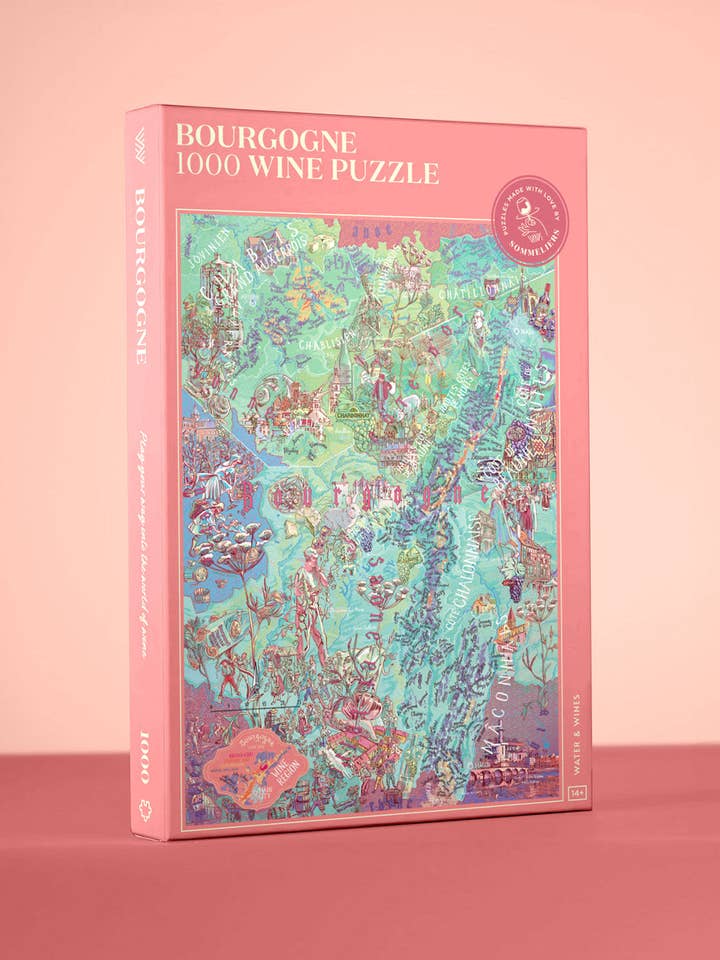 Bourgogne Wine Puzzle for wholesale by Water & Wines US