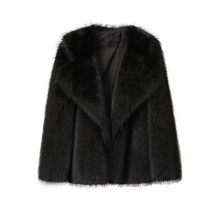 Marayn - Wholesale Fur/Faux Fur Coat - Women's - Chic Faux Fur Lapel Coat AutumnWinter Womens Style26