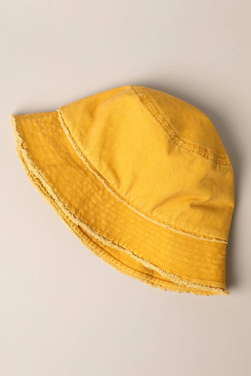 Fashion City – wholesale Bucket Hat - Dam – Sliten duk bomull denim hink hatt15