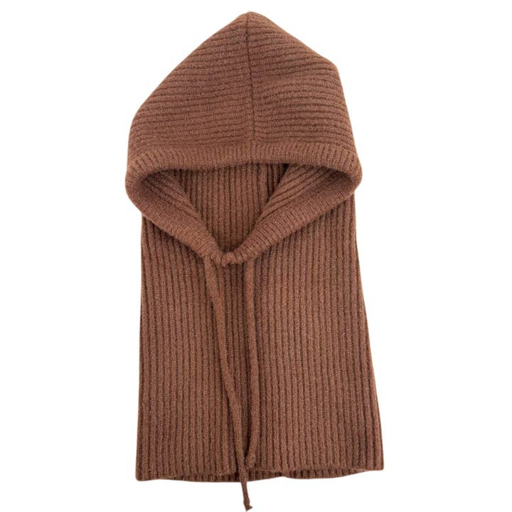 Juliana 0326-23 plain chocolate-colored wool balaclava for wholesale by Chenson & Gorett