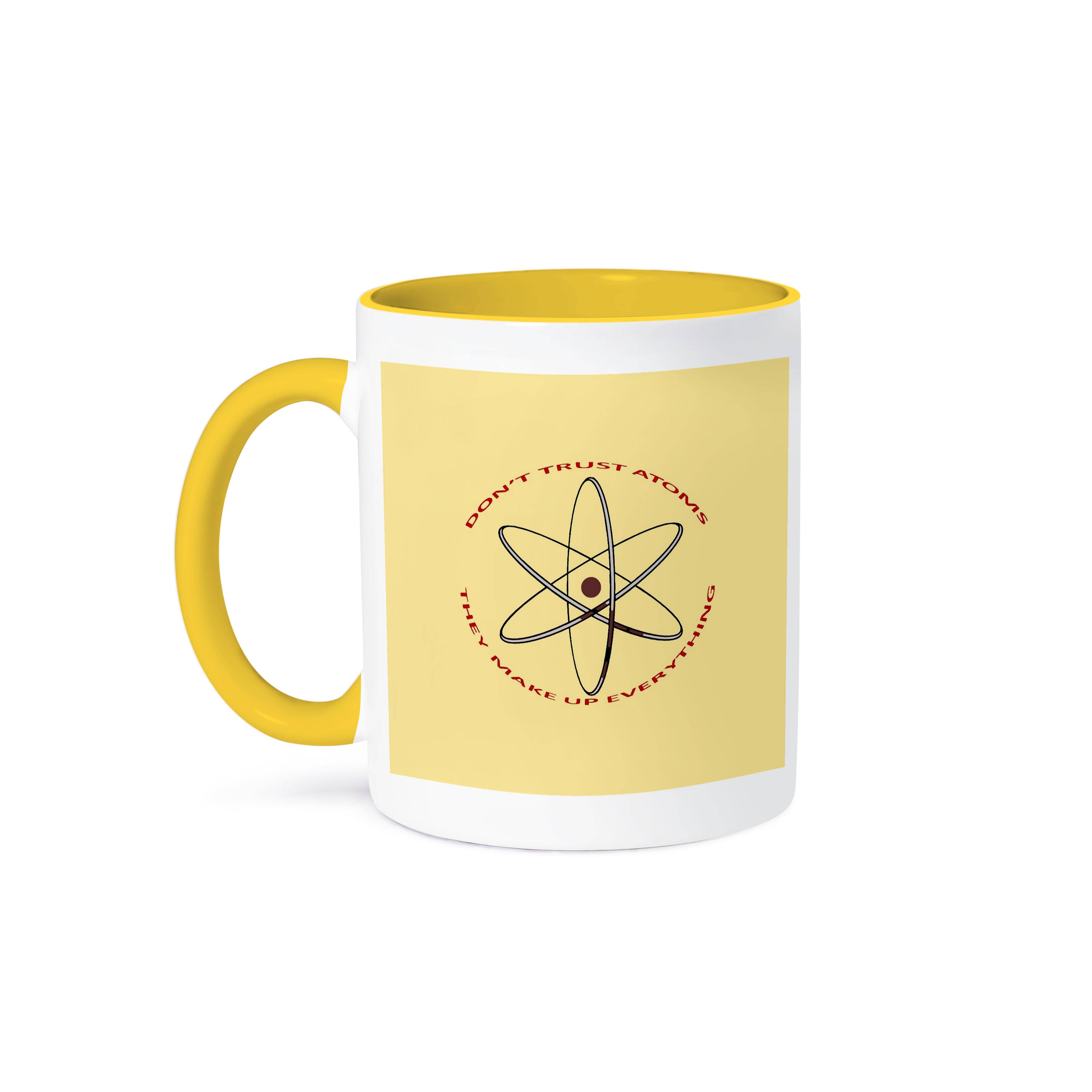 3dRose – wholesale Coffee mug – 3dRose, Dont Trust Atoms They Make Up Everything Red Nucleus, Mug0