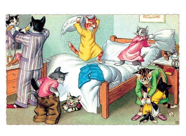 Laughing Elephant - Wholesale Postcard - Delightfully Dressed Cats - Everyday Boxed Postcards7