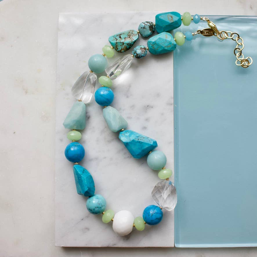 a.v. max - Wholesale Kralen/parelketting - Gefacetteerde Echte Klomp Ketting|9 kleuren21