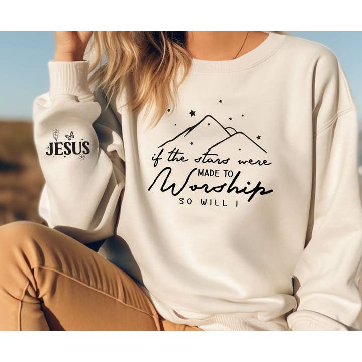 Feito para adorar gola redonda por atacado de Carolina Moon