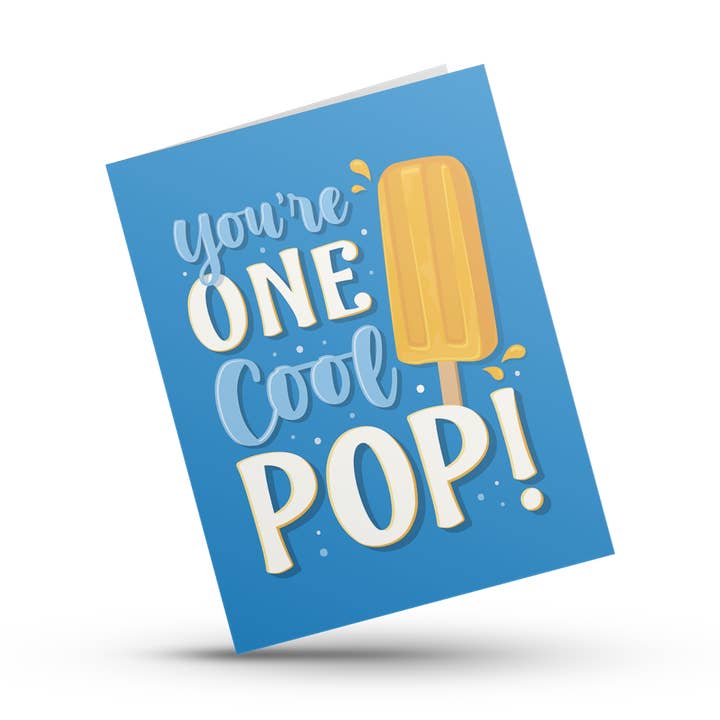 One Cool Pop - Carte de vœux pour la fête des pères pour la vente par Hustle & Hope