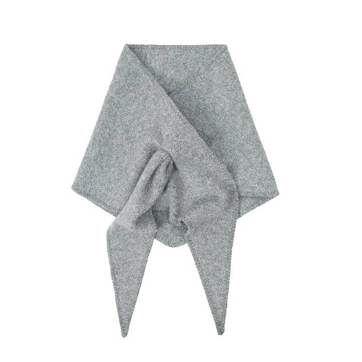 Adorro - Wholesale Scarf - Women's - Solid Knit Triangle Scarf10