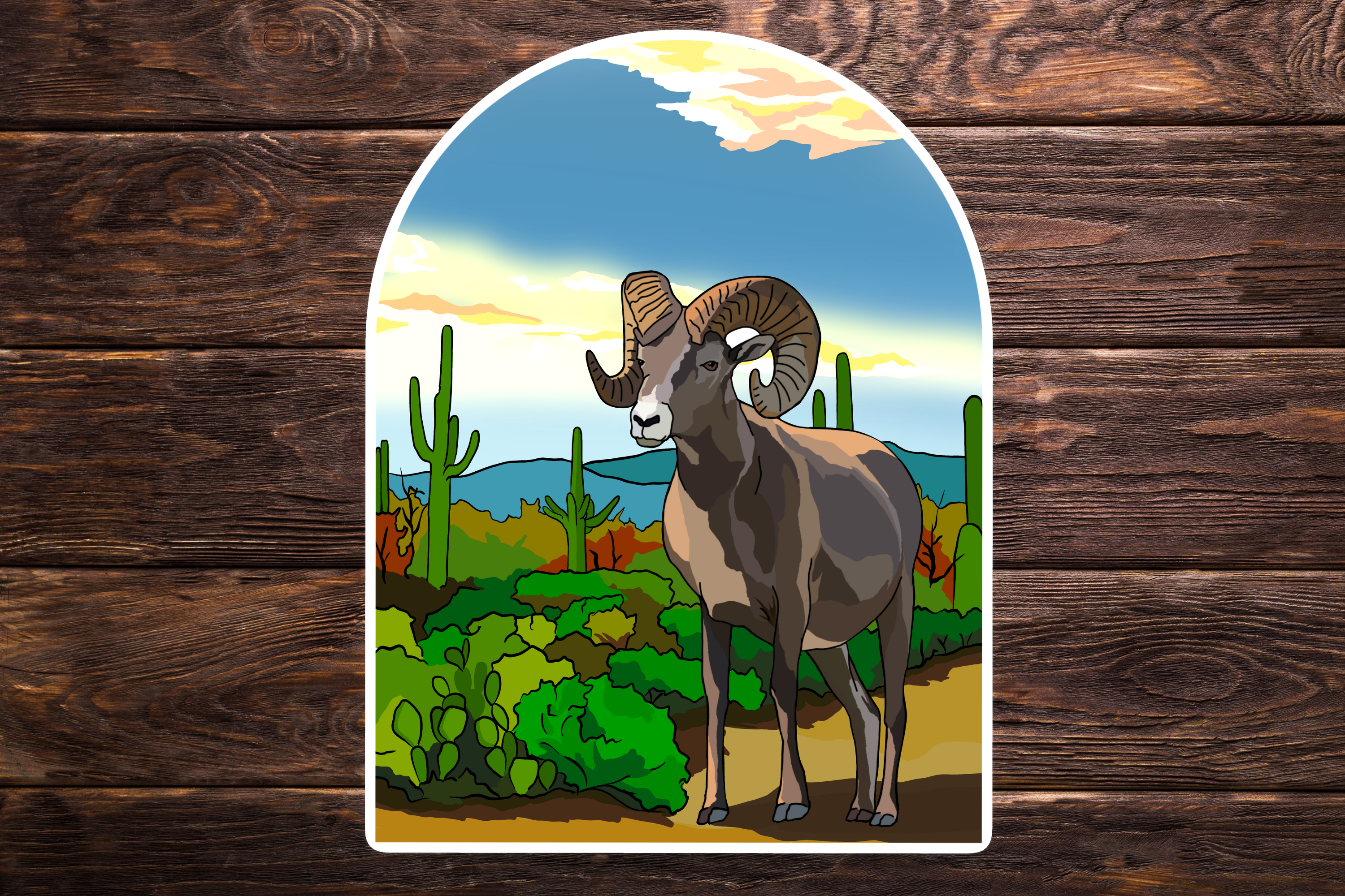 Wild Life Design Co. - Wholesale Sticker - Big Horn Sheep Sticker | Southwest Stickers & Art 0