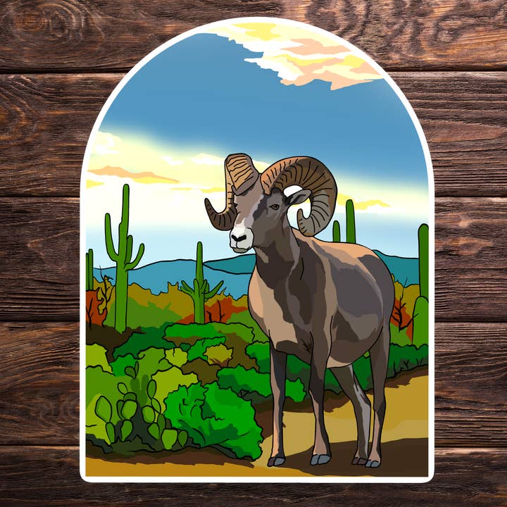 Wild Life Design Co. - Wholesale Sticker - Big Horn Sheep Sticker | Southwest Stickers & Art