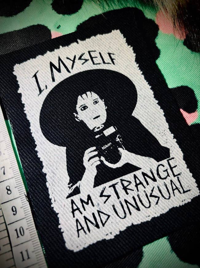Three Raccoons - Wholesale Patch - Lydia Deetz, I myself am strange and unusual patch.1