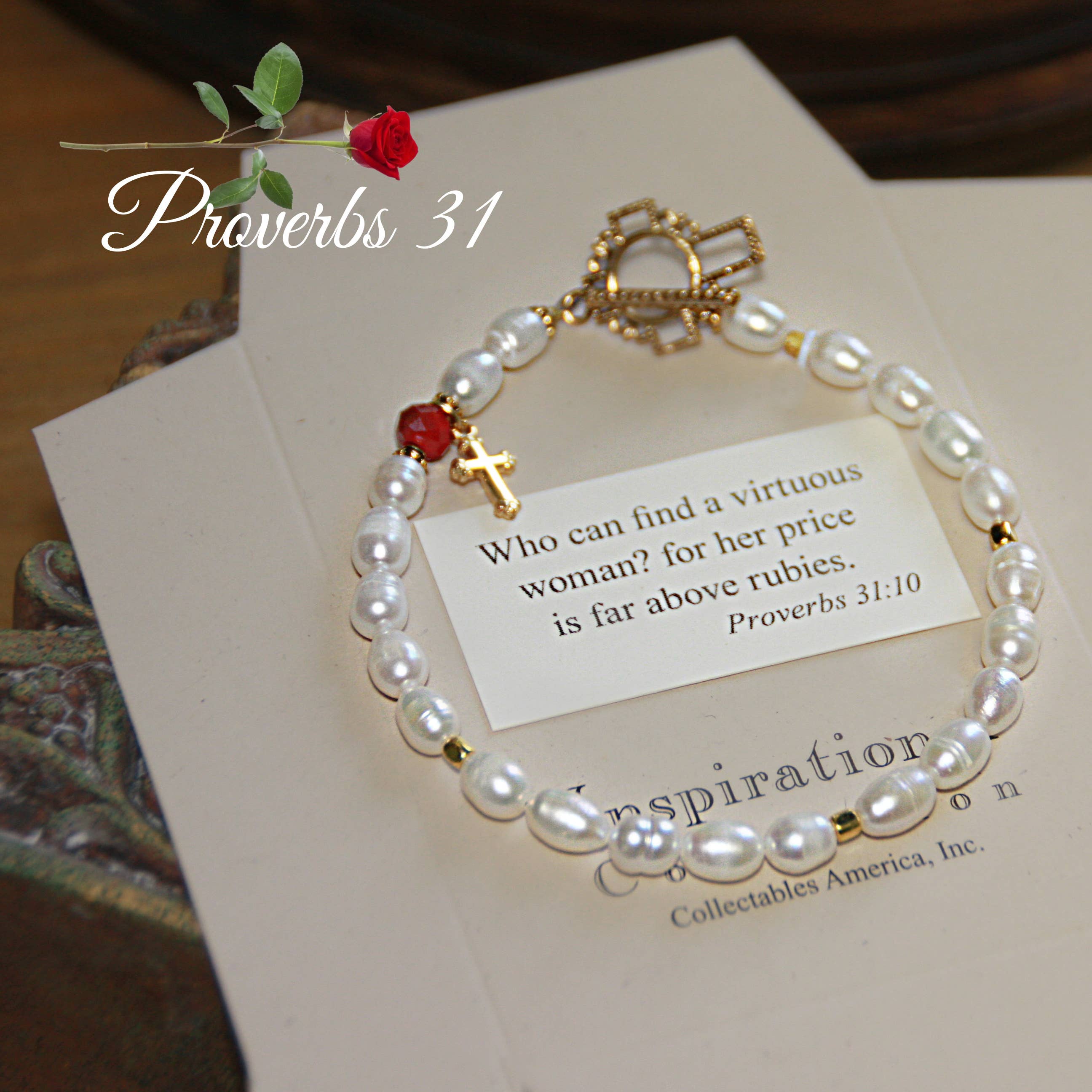 Collectables America - Wholesale Beaded Bracelet - Proverbs 31 Virtuous Woman Scripture Bracelet IN-7710