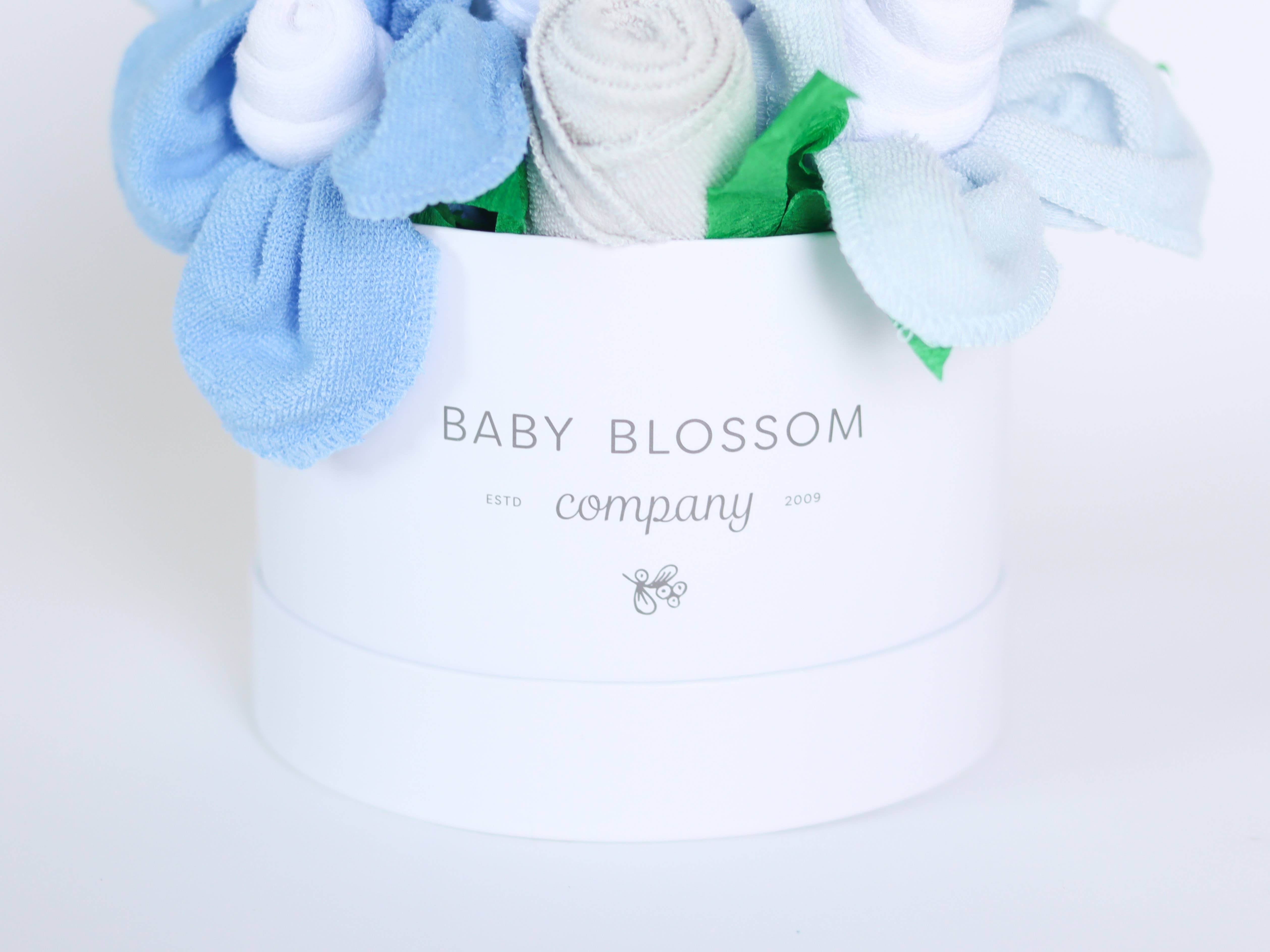 Baby Blossom Company - Wholesale New Mom Gift Box/Set - Petite Baby Boy Gift Set Flower Bouquet - Bear1