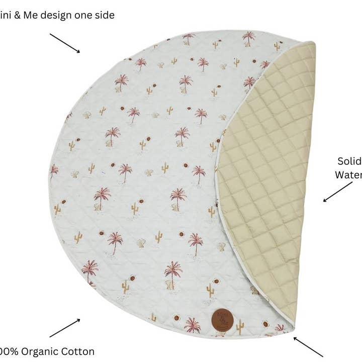 Alfombra de juego impermeable acolchada Mini & Me Desert Palms para venta al por mayor de Cuddle Bug & Co