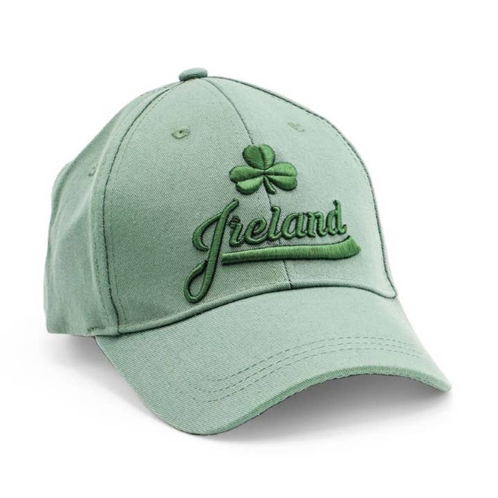 Dublin Gift Company - Wholesale Baseball Cap - Unisex - Green Irish Shamrock Embroidered Baseball Cap0