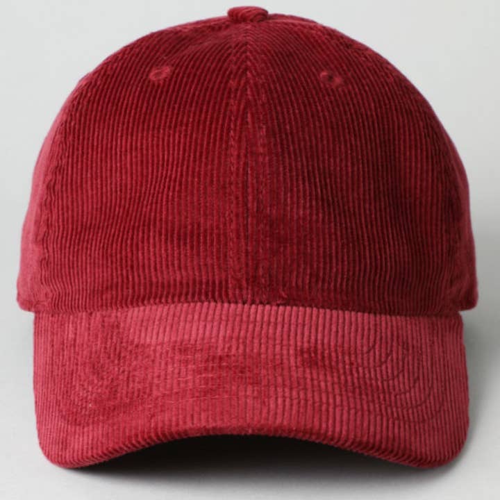 Fashion City - Wholesale Baseball Cap - Unisex - Corduroy Adjustable Cotton Baseball Cap Dad Hat