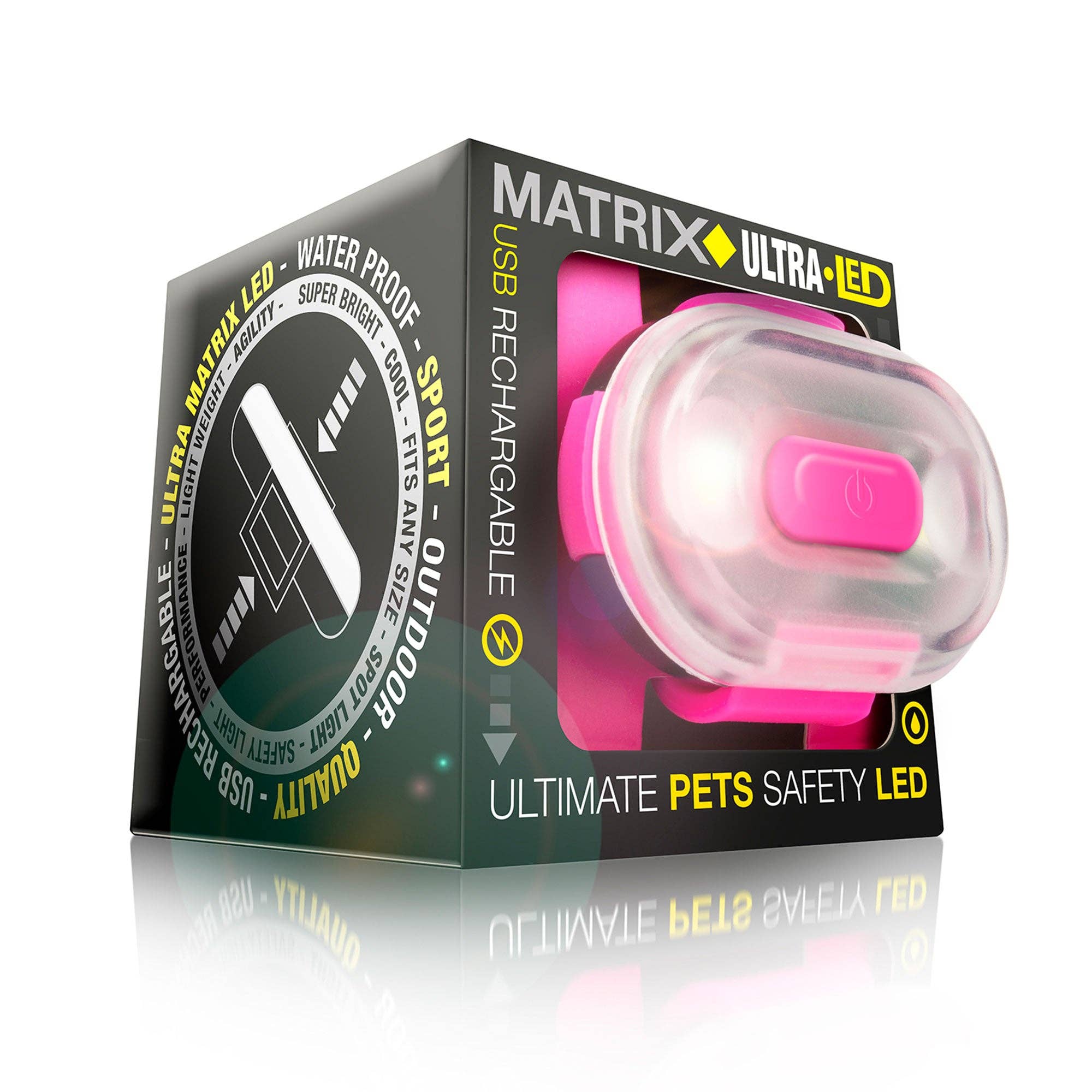 Max & Molly - Wholesale Pet Collar - Dog - Matrix Ultra LED - Dog Safety light Pink5