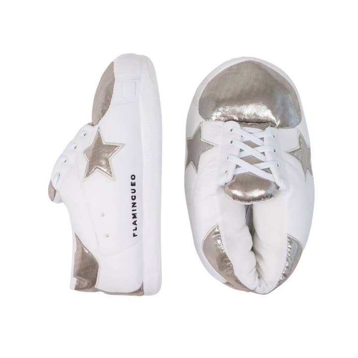 Flamingueo - Wholesale Slippers - Unisex - Giant silver glitter home shoes
