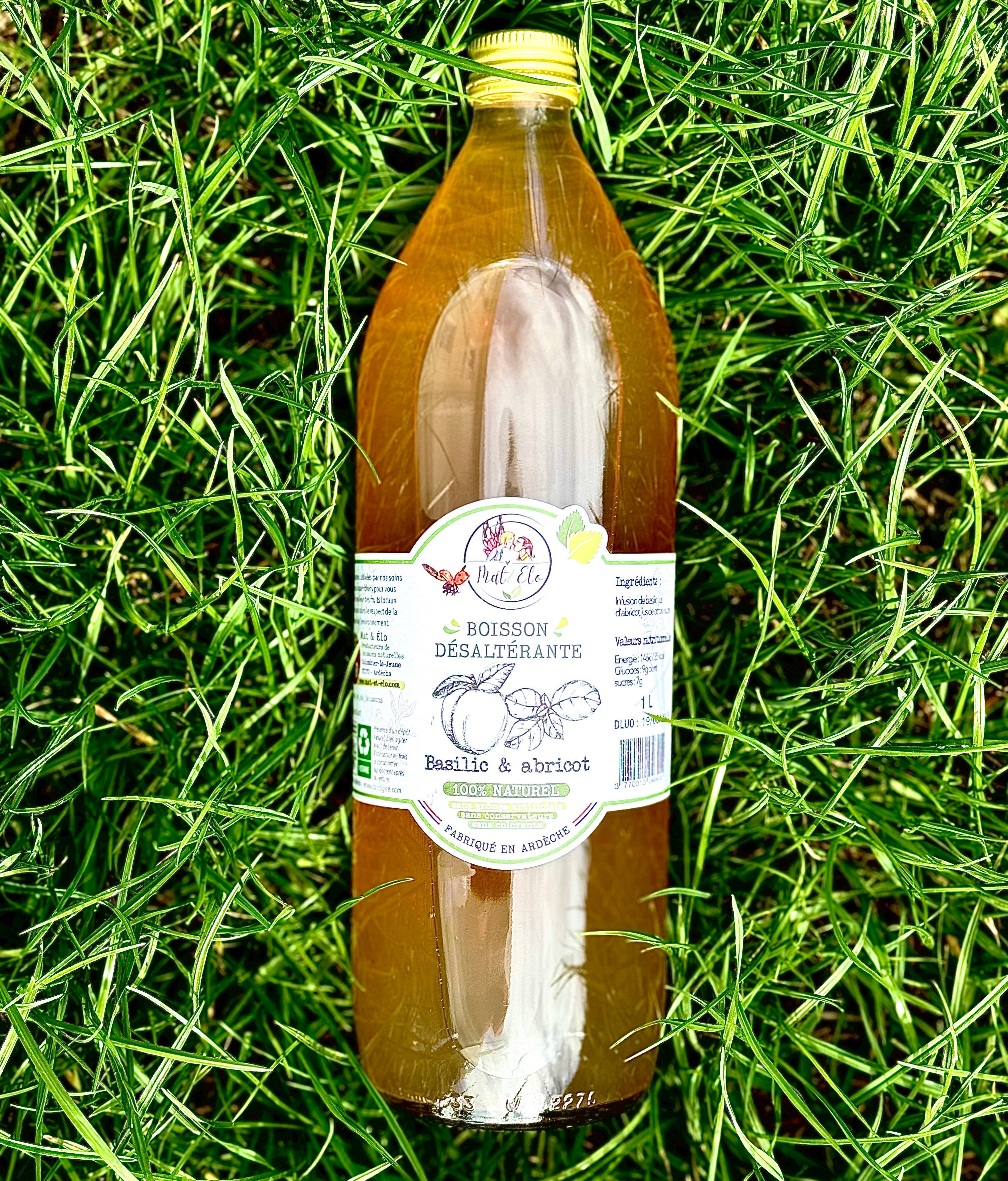 Mat & elo - Wholesale Fruit Juice - “Basil and Apricot” Drink - 1 Liter1