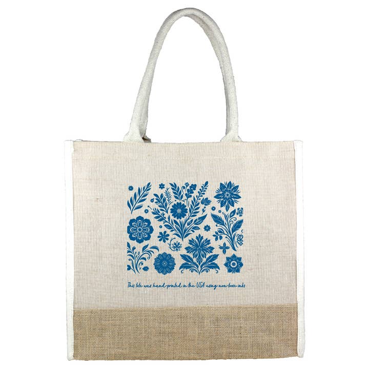 2025 Spring Floral - Limited Edition - Juco Jeffrey Tote for wholesale by Upper Lake Tote Bags