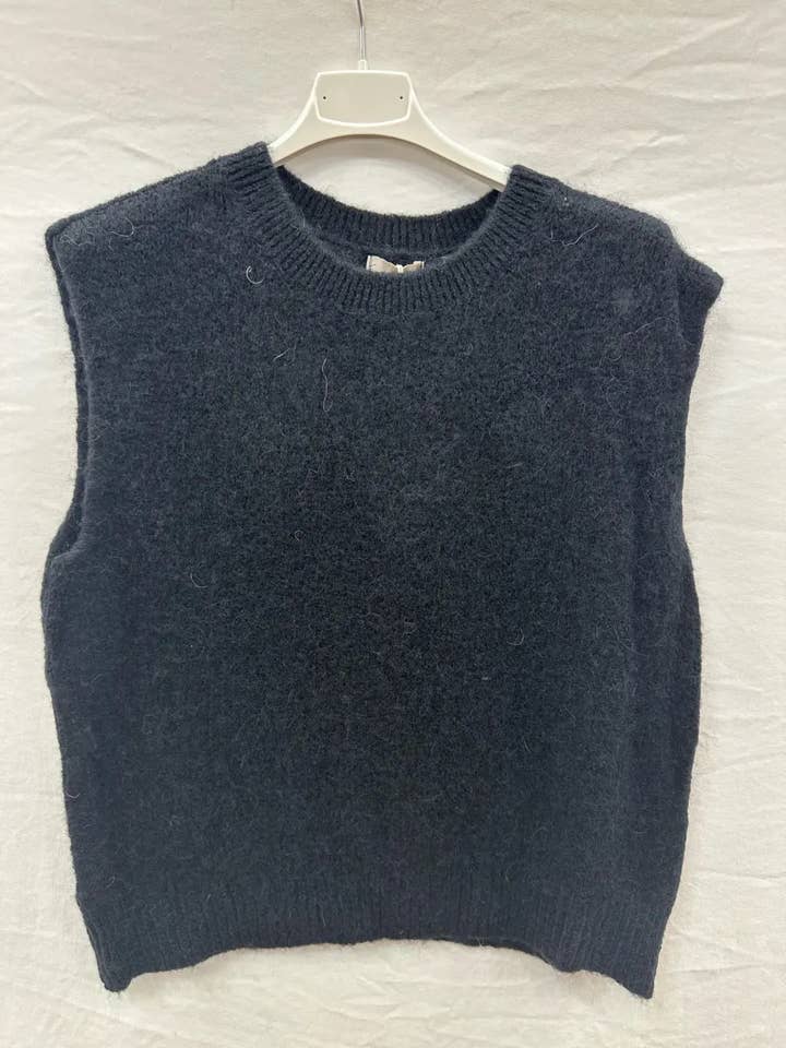 Mimi & Gogo - Wholesale Knit Sweater - Women's - Sleeveless Baby Alpaca Sweater @35552_PulSMAlpaga10