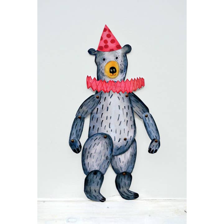 wini-tapp – wholesale DIY craft kit – Child – Cut and Make Circus Bear Puppet2