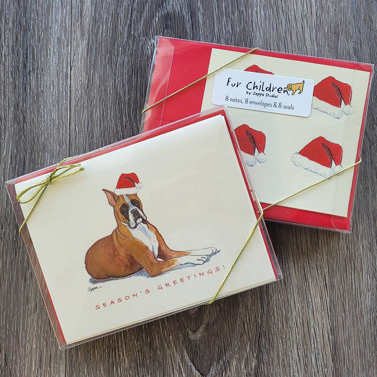 Zeppa Studios - Wholesale Christmas Card - Labrador Yellow Christmas Cards1