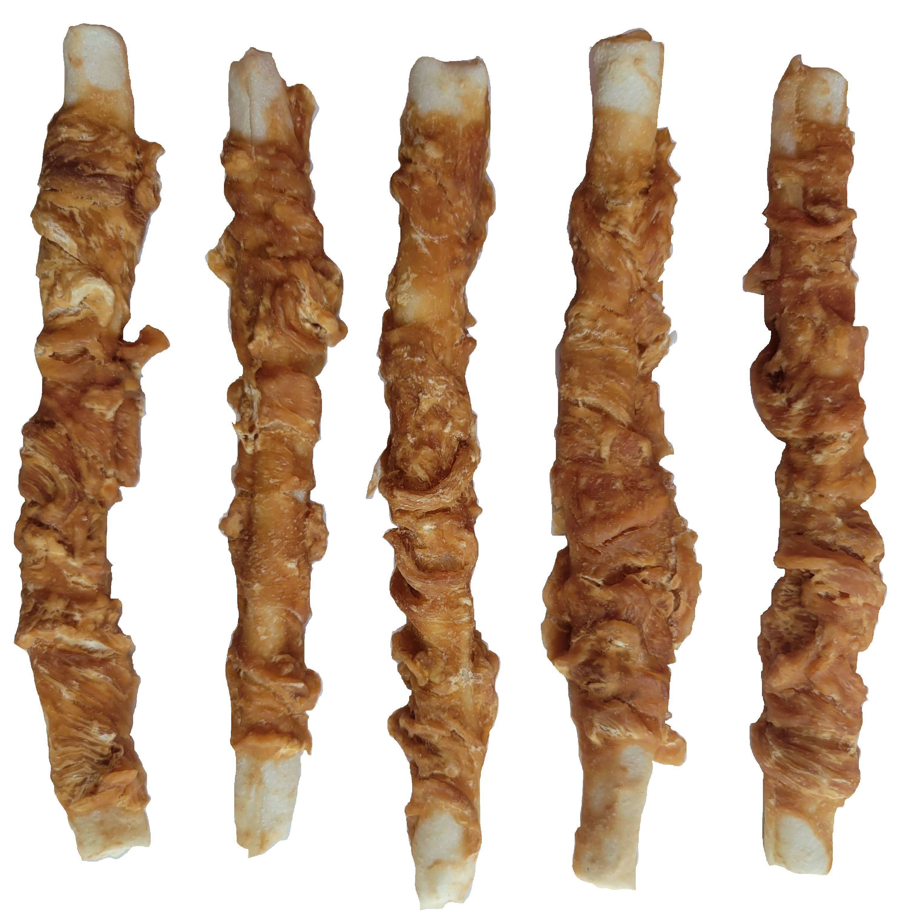 Lovin Tenders - Wholesale Pet Treats - Dog - Butcher Shop 8” Chicken & Rawhide Rolls, 10-Pk2