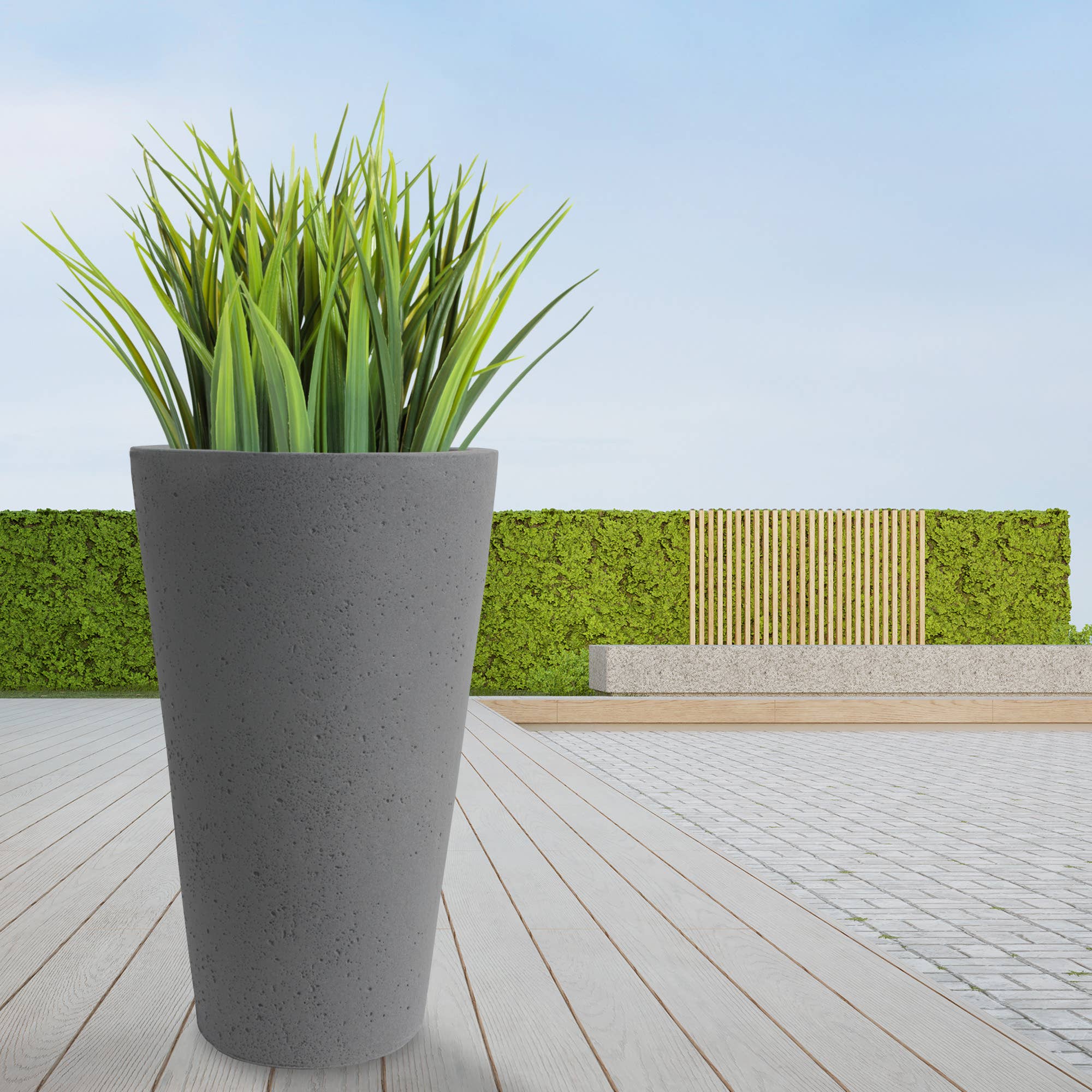 Algreen - Wholesale Planter Box - 30" Tall Crete Self-Watering Planter14