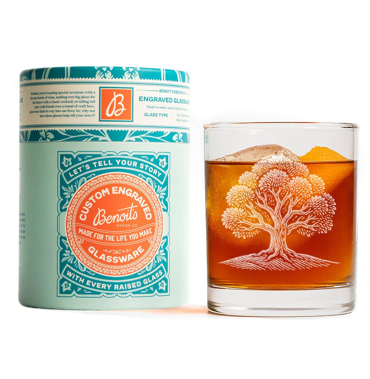 Benoit's Design Co. - Wholesale Cocktail/Liquor Glass - Live Oak Tree Drinking Glasses2